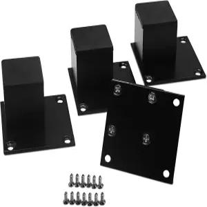 사임 4Pcs 2인치 금속 가구 다리 소파 캐비닛 책장 침대 및 테이블용 사각 지지 발 - 검은색