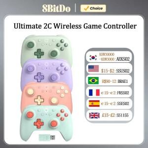 8BitDo Ultimate 2C 무선 게임 컨트롤러 PC Windows 10 11 Steam Deck Raspberry Pi Android용 홀 효과 게