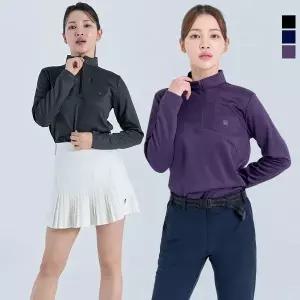 [NS홈쇼핑][etv][마운틴벨리] 여성 멜란지 콘솔 지퍼 반집업 긴팔 티셔츠 MVT4393W..