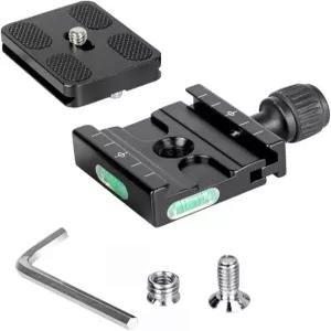 DSLR 카메라 삼각대 볼 헤드 모노포드 안정기용 Arca Swiss와 호환되는 50mm 퀵 릴리스 플레이트 클램프