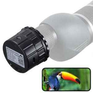 [미국배송] 스팟팅 스코프용 WIFI 망원경 접안렌즈 카메라 전자 32GB 비디오 녹화 디지털 24MM-50MM 광학 및 현미경용 액세서리