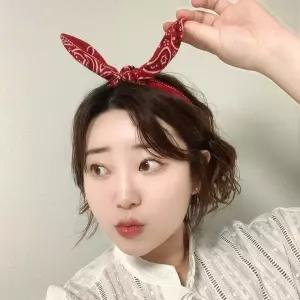 헤어밴드 반다나 페이즐리 머리띠 패션