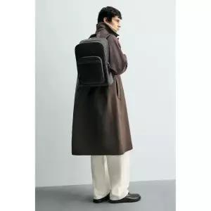 ZARA 자라 텍스처 백팩 - 블랙 750343