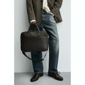 ZARA 자라 텍스처 브리프케이스 - 브라운 750342