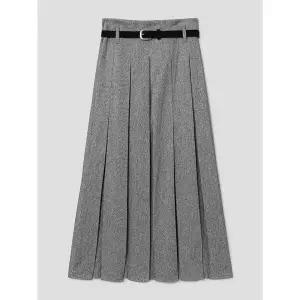 에잇세컨즈 벨티드 헤링본 스커트 그레이 (356127SM43)