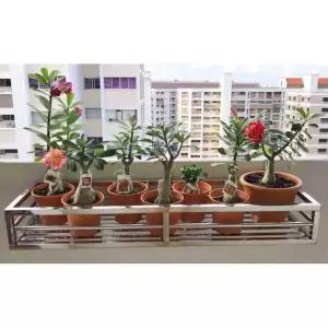 스텐 베란다 화분 철제 다육이 걸이대 2단 선반 거치대 창턱