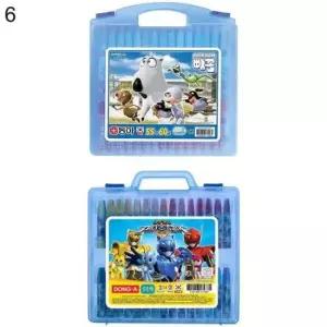 [문구/오피스] 크레파스 55색 남아용 파랑 캐릭터랜덤 6세트