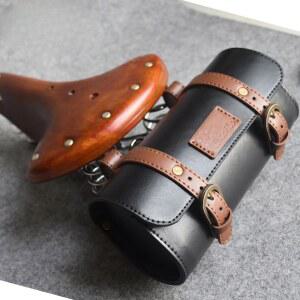 빈티지 오토바이리어백 클래식 가죽 레드 탑박스 리어백 오토바이탑박스 사이드백