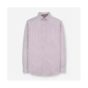 YEZAC 슬림핏 코튼 스트라이프 셔츠 레드 YJESUS543RE