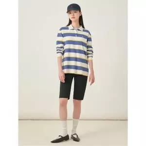 빈폴 레이디스 BEANPOLE LADIES 스트라이프 럭비 티셔츠 블루 (BF5741C50P) BF5741C50P