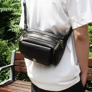 천연소가죽 심플 미니 힙색 슬링백 벨트백 웨이스트백 BP9213S