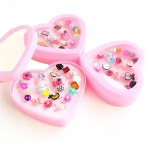 유아 반지 24개세트 병원 어린이집 4세여아선물 헤어집게핀