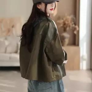 EAMT 캐주얼 여사친 가죽 재킷 코트 차이나 EUNG1