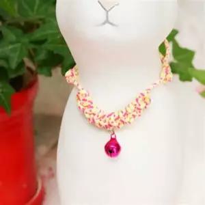 애견목걸이 반려동물 방울 매듭 목걸이 길이조절 강아지