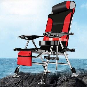 5단등받이조절 전지형장착 낚시의자 리클라이닝 높낮이 좌대 단등받이조절 우산결합 체어