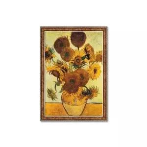 500피스퍼즐 14송이 해바라기 앤틱골드액자포함