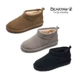 어성봄옷 [베어파우(슈즈)]SUPER SHORTY 여성 경량 천연 소가죽 방한 양털 어그 부츠 3종 택1 K3049