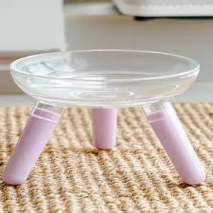 고양이수반 소형 물그릇 밥그릇 유리 강아지 식기 투명볼