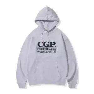 [매장정품] 코드그라피 스퀘어 로고 후디 멜란지그레이 CBEBUTH020MG