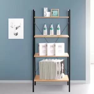 [마이모노샵][마이모노샵] 철제 원목 거실 수납 인테리어 사다리 조립식 책장 (16858724)