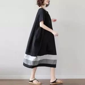 여름 롱 린넨 쉬폰 빅사이즈 임부복 면 원피스 치마