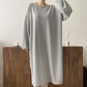 [하프클럽/]여자 볼륨긴팔 무채색 트임 빅사이즈 데일리 롱원피스