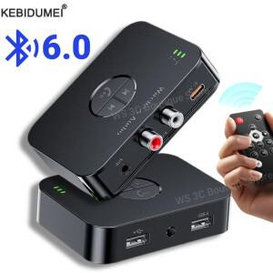블루투스 6.0 오디오 수신기 3.5mm AUX RCA 지원 U-디스크 재생 무선 어댑터(자동차 키트 스피커용 리모컨