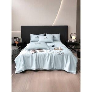 워싱 아이스 여름이블시원한 촉감 이불 자수 150x200cm 에어컨 면홑이불