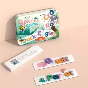 알파벳 영어교육 틴캔 스펠링 영어공부 영어보드게임 보드게임 녹색B W158