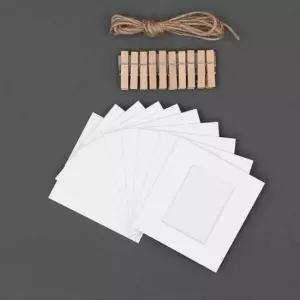 포켓식 가랜드 종이액자 10p 세트 2x3 화이트 액자틀 거실액자