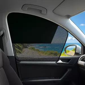 이지타임 자동차 창문 그늘 2팩 마그네틱 하프 블랙아웃 및 시스루 선 측면 전면 그늘막 운전석의 열