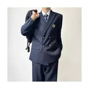 엘럽 남자 정장 자켓 교공감 베이지색 양복 봄가을 바느질 칼라 더블 코트 상의 원템3