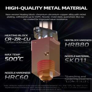 V6 핫엔드 키트 업그레이드 압출기 헤드 TZ-V6-2.0 액세서리 VORON Prusa 3D 프린터용 고속