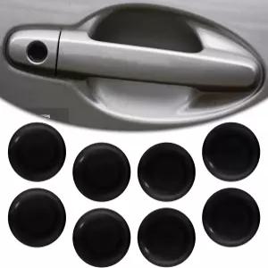 타이섬 8 PCS 자동차 열쇠 구멍 커버 플라스틱 스크래치 방지 스티커 유니버설 문 입구 보호 방패 (블랙)