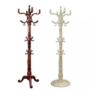 유럽풍 원목 핑크 옷걸이 스탠드 거치대 원룸 침실 인테리어