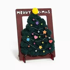 크리스마스 따뜻한 털실 위빙아트액자 단품 (트리)