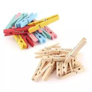 칼라나무집게 나무집게/칼라나무집게/사진집게/집게핀/우드집게