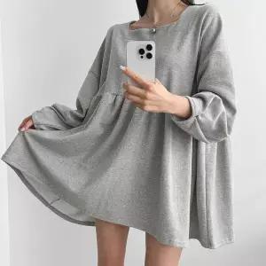 [하프클럽/]여자 박스 백라벨 튜닉 후레아 미니원피스