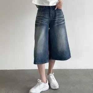 [하프클럽/]빅사이즈 603 밀크워싱7부와이드팬츠 DLOS416