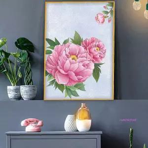 목단그림액자 꽃그림 풍수 돈들어오는bcd595