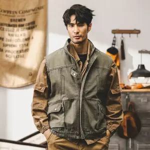 엘럽남사친 빈티지 가을 조끼 카고 점퍼 전술 촬영 야상 헤비 코트 원템3