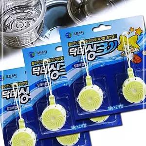 2개구성 닥터싱크 걸이식 걸음망 6 파란물 세정알 주방용품 세정제 씽크대 KW8E0E98