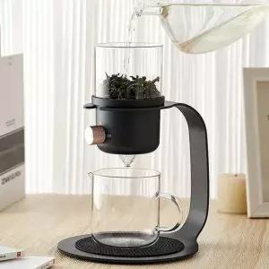 로하티 뮤트 드롭 티메이커 내열유리 티포트 버튼차포트