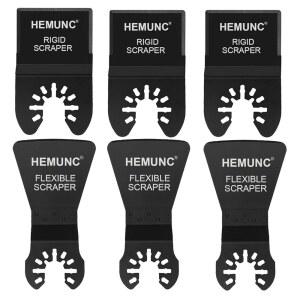 [미국배송] 콜크 비닐 바닥재 페인트 카펫 타일 접착제 제거를 위한 HEMUNC 6 진동 공구 스크래퍼 블레이드 유연한 경질