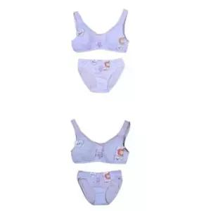 주니어속옷 고양이 그래픽 주니어 1단계 스포츠브라 세트 0591sa