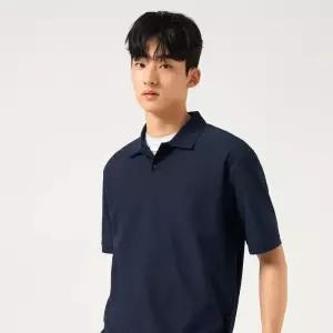 [백화점 정품] 빈폴 멘 메쉬 칼라넥 반소매 티셔츠 - 네이비 (BC5742C01R)