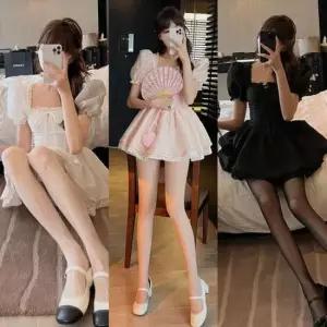 피로연원피스 스퀘어넥 프릴 미니드레스 컨셉의상 졸업사진 반티 코