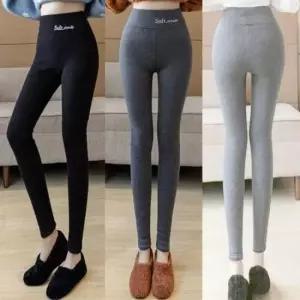 요가바지 여성용 신축 기모 융털 7부 슬림핏 데일리 레깅스 타이즈