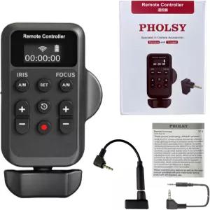줌 리스 포커스 비디오 녹화 기능을 갖춘 PHOLSY 무선 캠코더 리모컨 캐논 및 소니 캠코더와 호환 가능