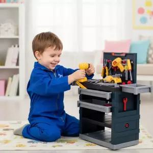 레드박스 카센타 자동차정비 공구놀이세트 수리 직업 역할놀이 작업대 테이블 어린이 유아